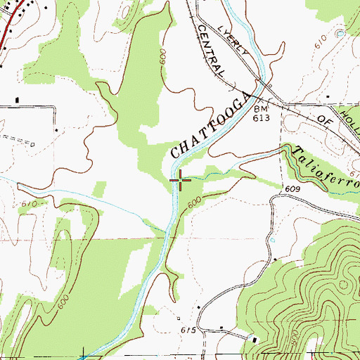 Topographic Map of Taliaferro Creek, GA
