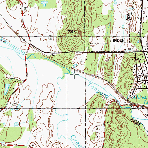 Topographic Map of Tanyard Creek, GA