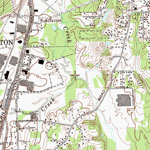 Topographic Map of Tar Creek, GA