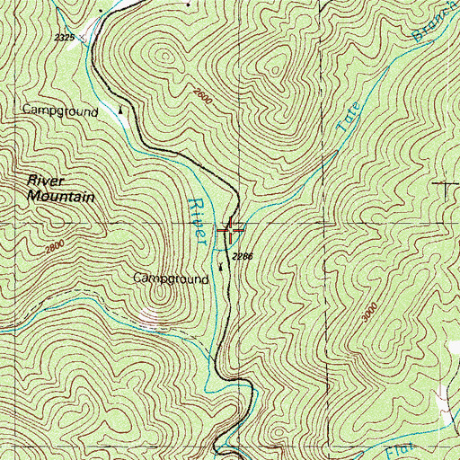 Topographic Map of Tate Branch, GA