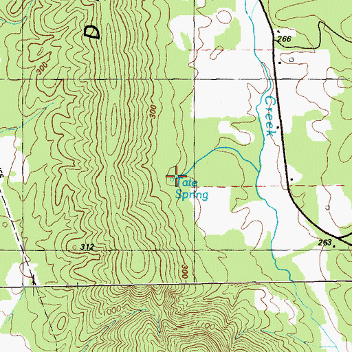 Topographic Map of Tate Spring, GA