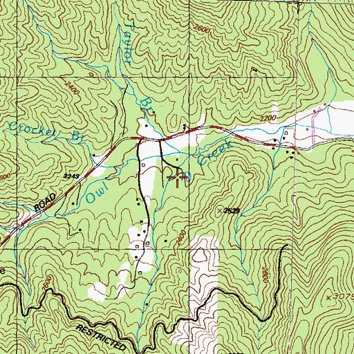 Topographic Map of Taylor Branch, GA