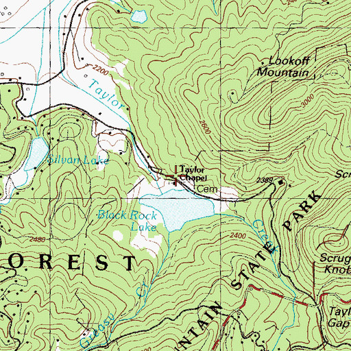 Topographic Map of Taylor Chapel, GA