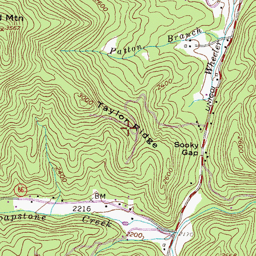 Topographic Map of Taylor Ridge, GA