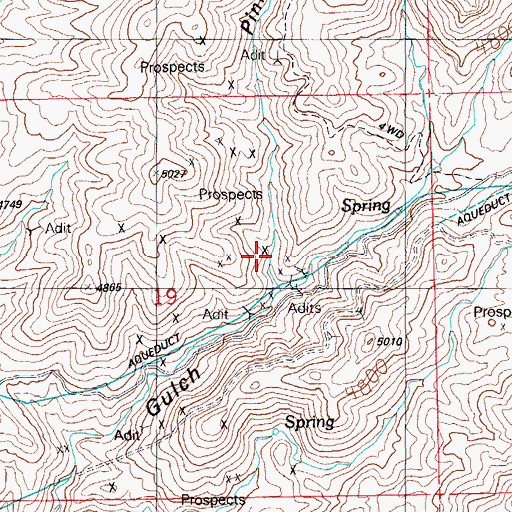 Topographic Map of Pinkhead Gulch, AZ
