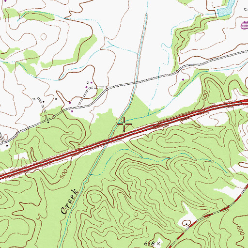 Topographic Map of Town Creek, GA