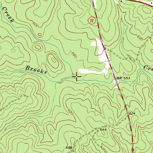 Topographic Map of Town Creek, GA