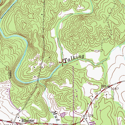 Topographic Map of Town Creek, GA