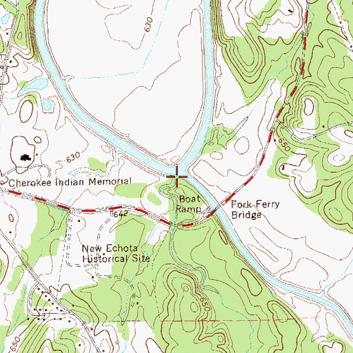 Topographic Map of Town Creek, GA