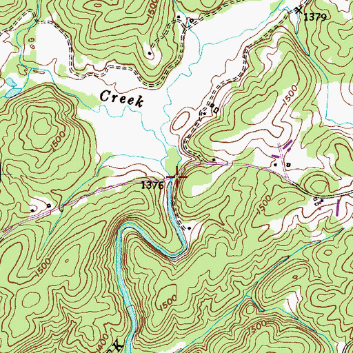 Topographic Map of Town Creek, GA