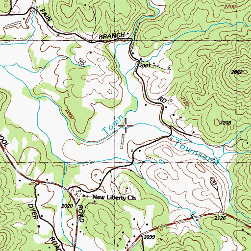 Topographic Map of Townsend Branch, GA