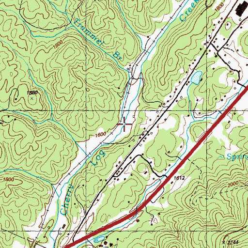 Topographic Map of Trammel Branch, GA