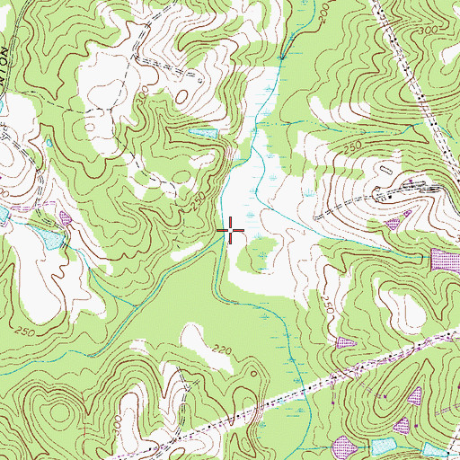 Topographic Map of Tudor Branch, GA