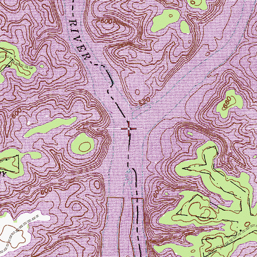 Topographic Map of Tugaloo River, GA