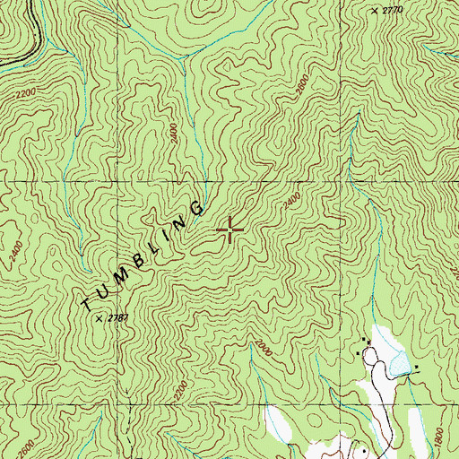 Topographic Map of Tumbling Lead, GA