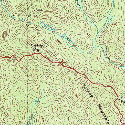 Topographic Map of Turkey Gap, GA