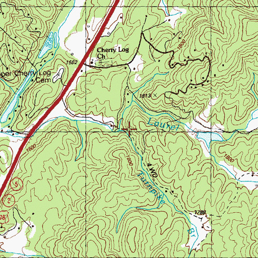 Topographic Map of Turnpike Branch, GA