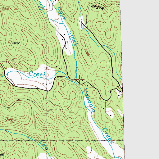 Topographic Map of Walden Creek, GA