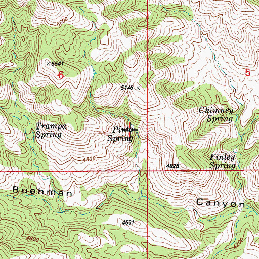 Topographic Map of Pinto Spring, AZ