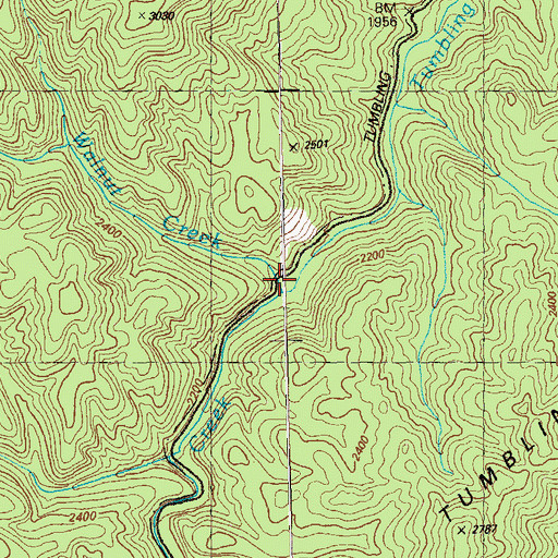 Topographic Map of Walnut Creek, GA