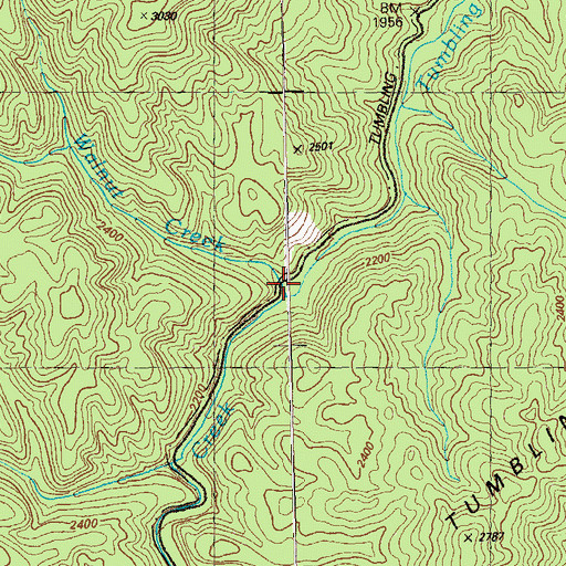 Topographic Map of Walnut Creek, GA