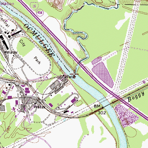 Topographic Map of Walnut Creek, GA