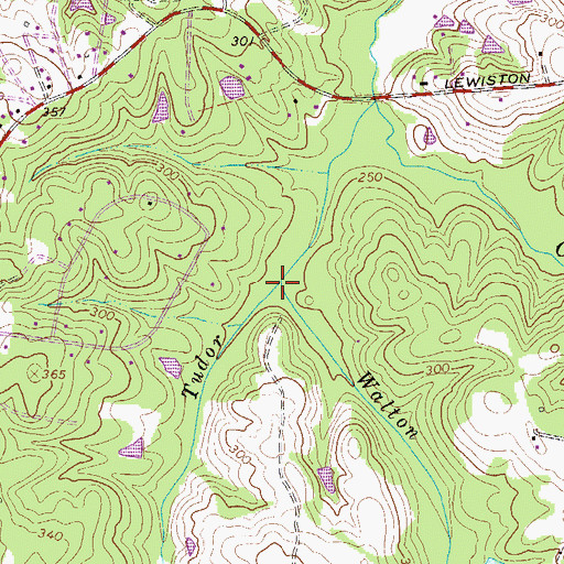 Topographic Map of Walton Branch, GA