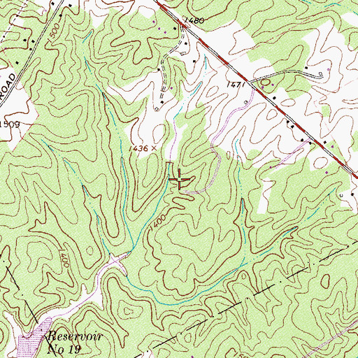 Topographic Map of Warren Franklin Pond, GA