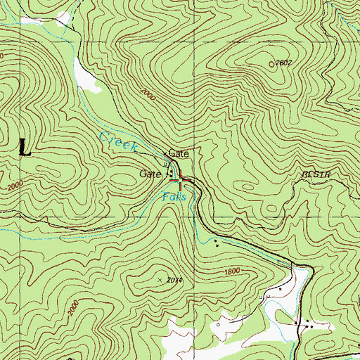Topographic Map of Waters Creek, GA