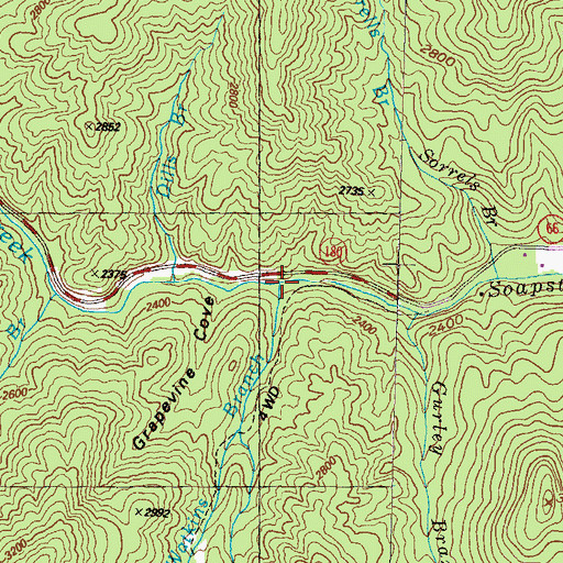 Topographic Map of Watkins Branch, GA