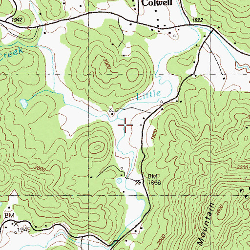 Topographic Map of Watson Creek, GA