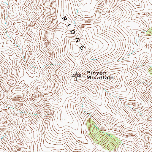 Topographic Map of Pinyon Mountain, AZ