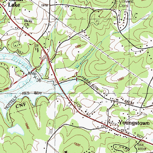 Topographic Map of Wellborn Creek, GA