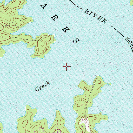 Topographic Map of Wells Creek, GA