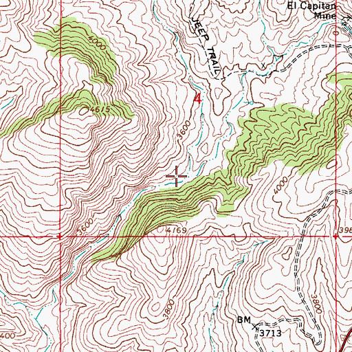 Topographic Map of Pioneer Creek, AZ