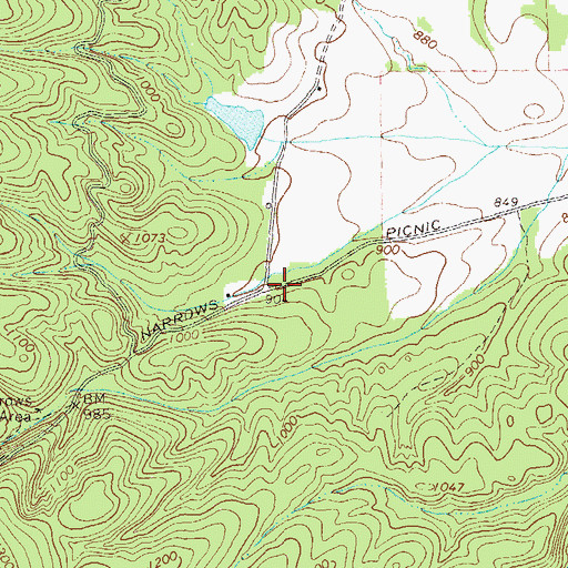 Topographic Map of West Armuchee Valley, GA