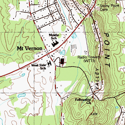 Topographic Map of Westside Elementary School, GA