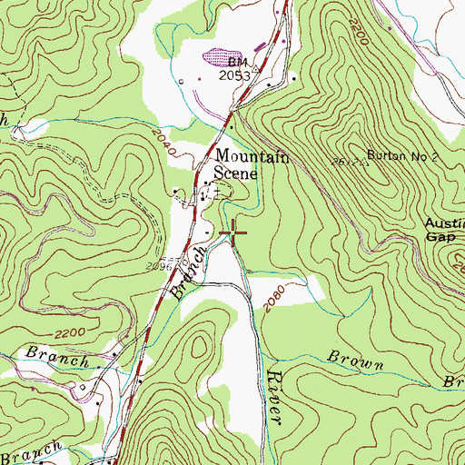 Topographic Map of Wheeler Branch, GA