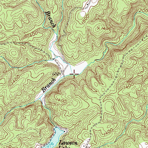 Topographic Map of Wheeler Branch, GA