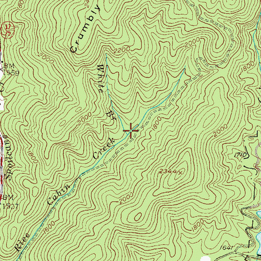 Topographic Map of White Branch, GA