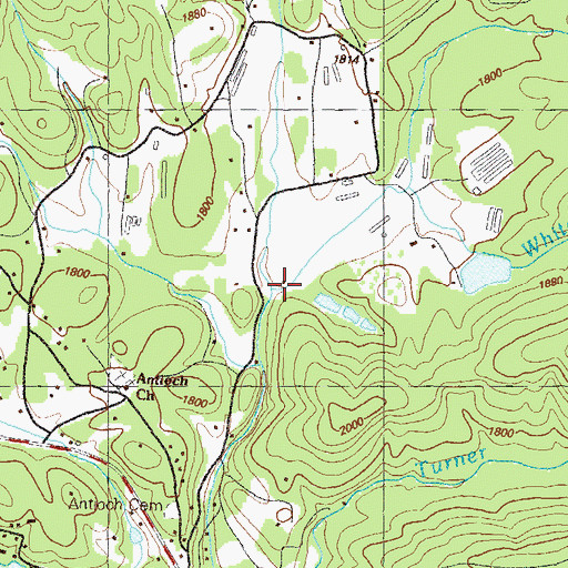 Topographic Map of White Creek, GA