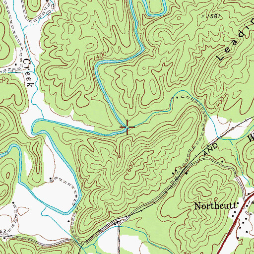 Topographic Map of Whitepath Creek, GA