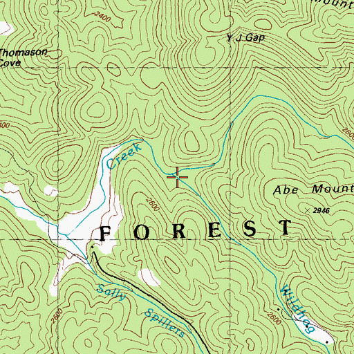 Topographic Map of Wildhog Creek, GA