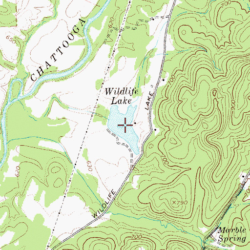 Topographic Map of Wildlife Lake, GA
