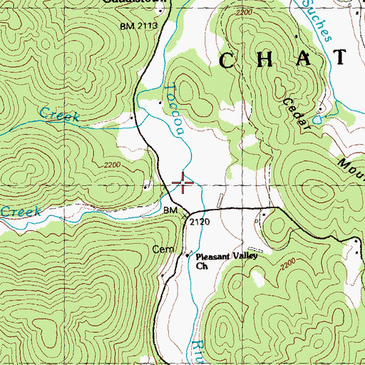 Topographic Map of Williams Creek, GA