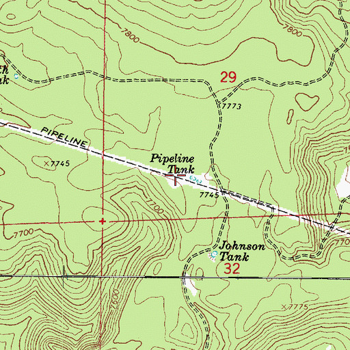 Topographic Map of Pipeline Tank, AZ