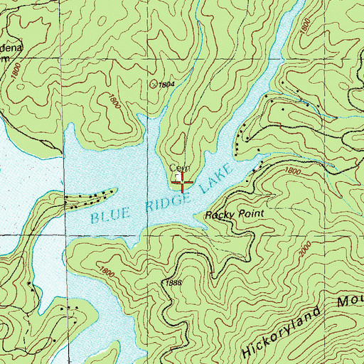 Topographic Map of Wilscot Cemetery, GA
