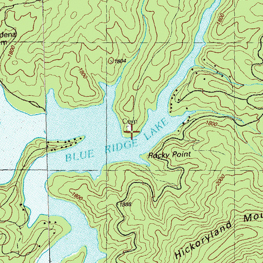 Topographic Map of Wilscot Cemetery, GA