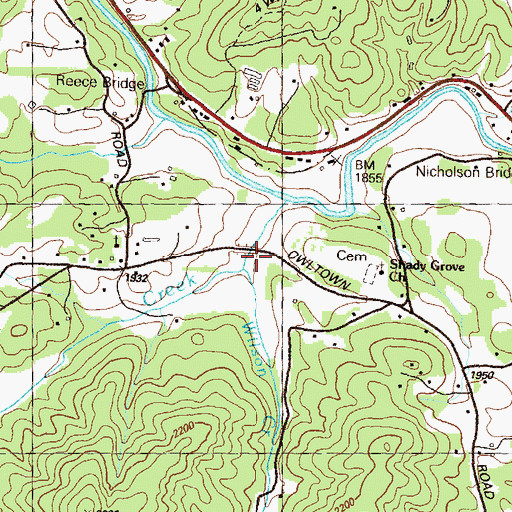 Topographic Map of Wilson Branch, GA