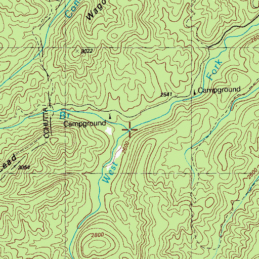 Topographic Map of Foster Branch, GA